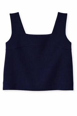NEW CARTOLINA NANTUCKET women's james square neck tank top in navy